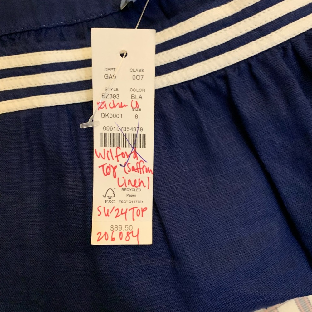 J. Crew Square-Neck Sailor Top. Linen. NWT - Picture 4 of 5
